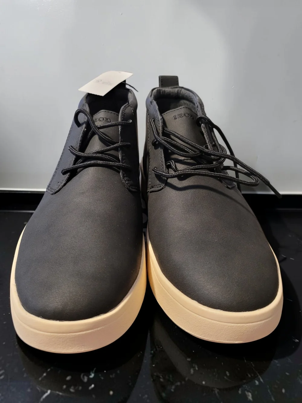 Izod Black High-Top Sneakers with Cream Sole